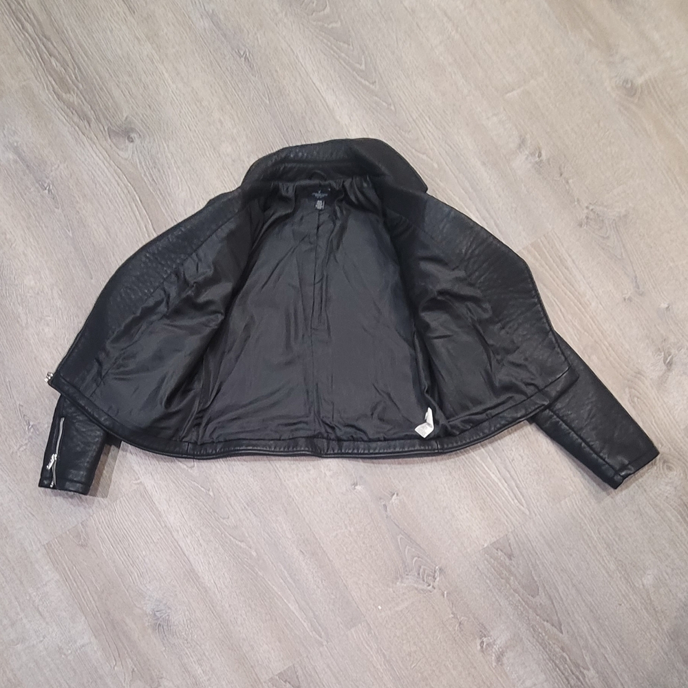 American Eagle Outfitters Quilted Black Leather Jacket - Picture 5 of 7